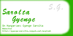 sarolta gyenge business card